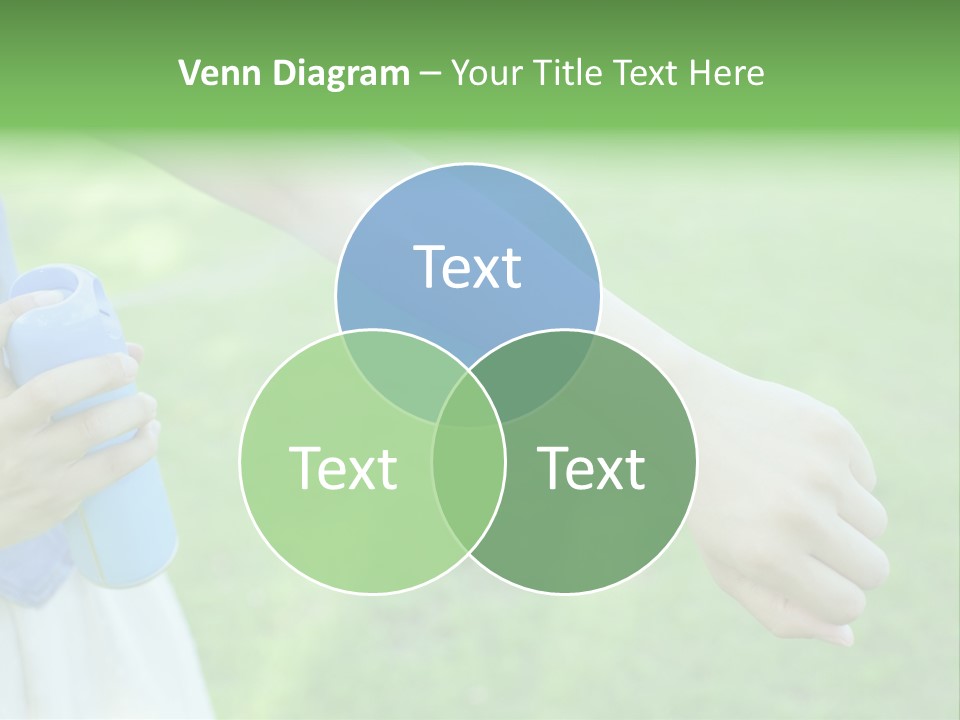 A Person Holding A Blue Object In Their Hand PowerPoint Template