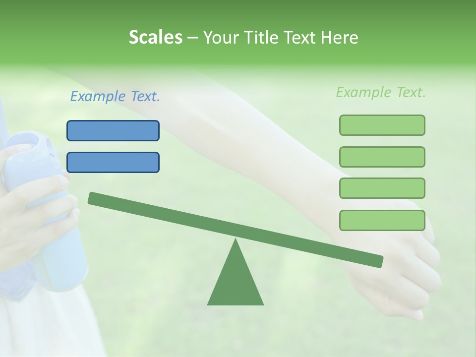 A Person Holding A Blue Object In Their Hand PowerPoint Template