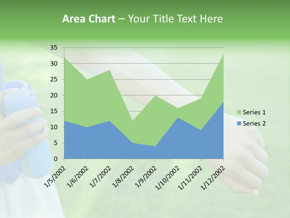A Person Holding A Blue Object In Their Hand PowerPoint Template