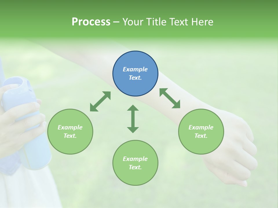 A Person Holding A Blue Object In Their Hand PowerPoint Template