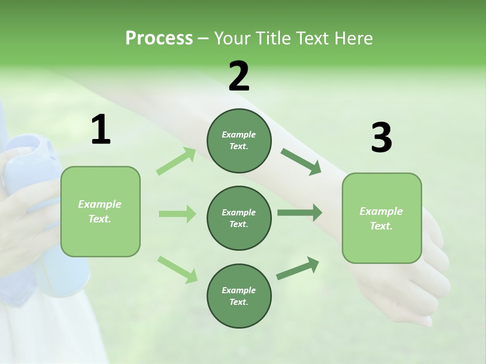 A Person Holding A Blue Object In Their Hand PowerPoint Template