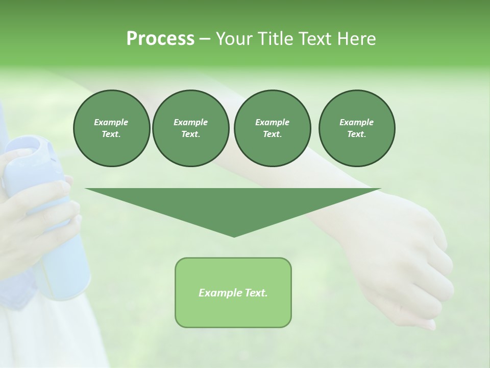 A Person Holding A Blue Object In Their Hand PowerPoint Template