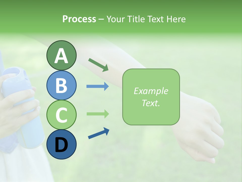 A Person Holding A Blue Object In Their Hand PowerPoint Template