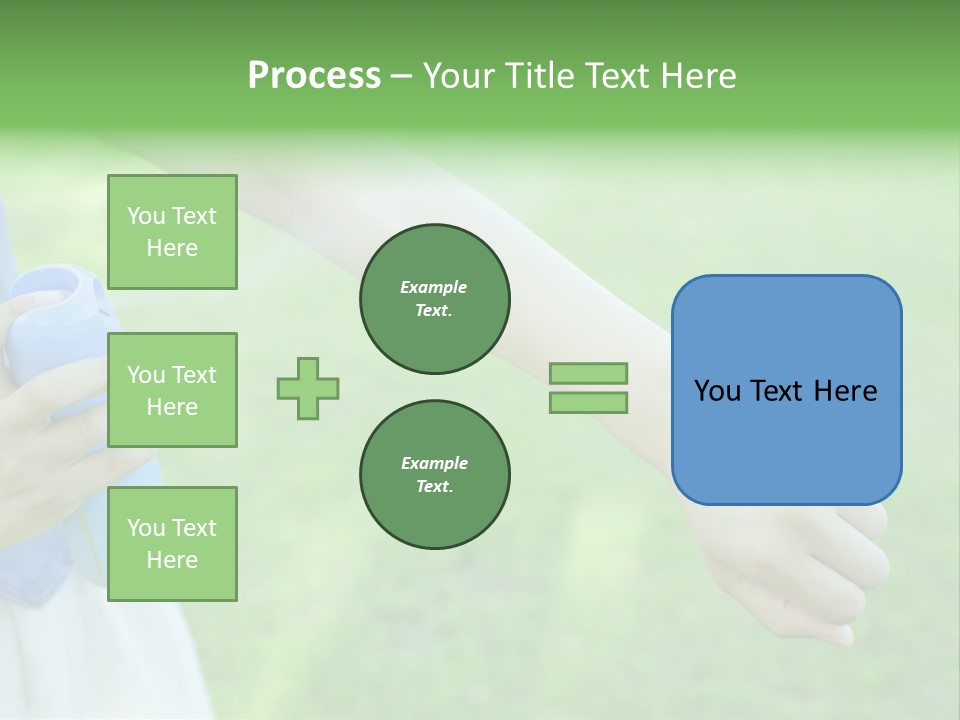 A Person Holding A Blue Object In Their Hand PowerPoint Template