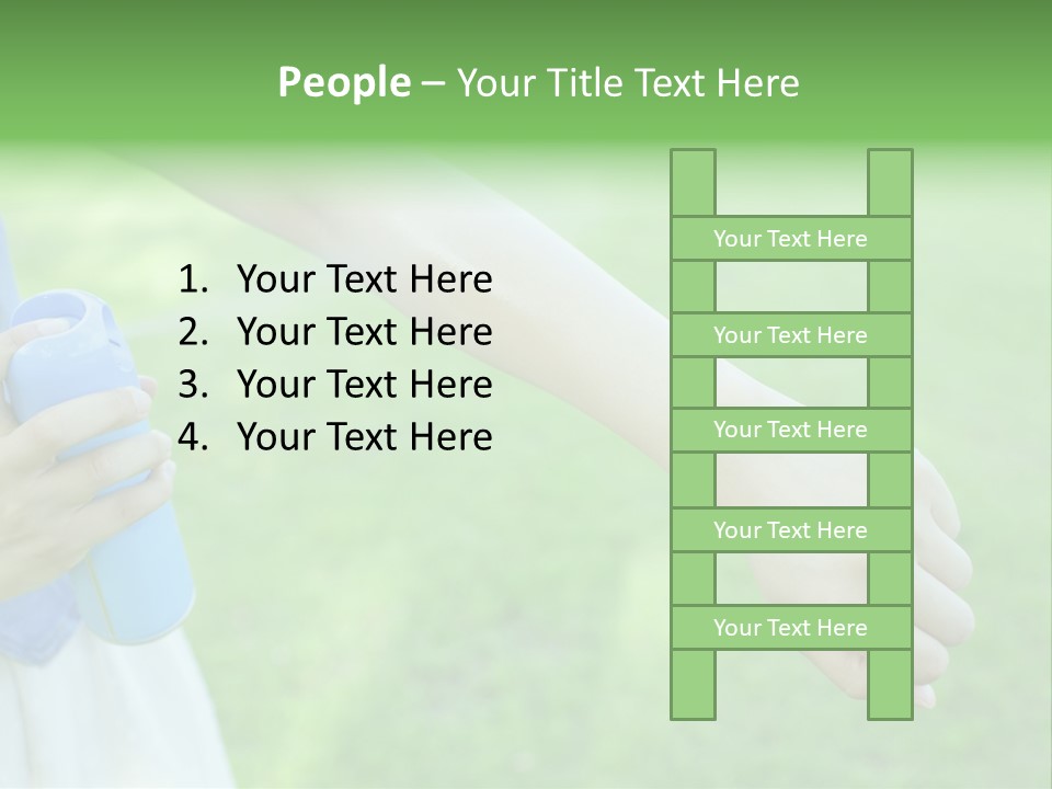 A Person Holding A Blue Object In Their Hand PowerPoint Template