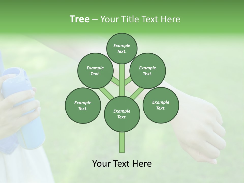 A Person Holding A Blue Object In Their Hand PowerPoint Template