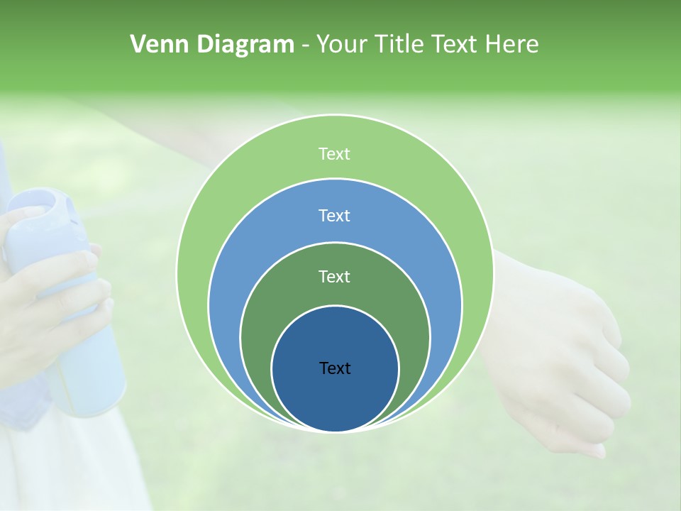 A Person Holding A Blue Object In Their Hand PowerPoint Template