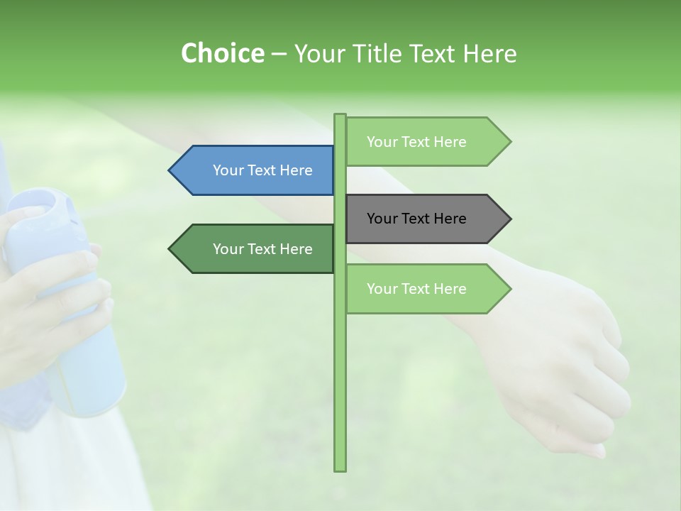 A Person Holding A Blue Object In Their Hand PowerPoint Template