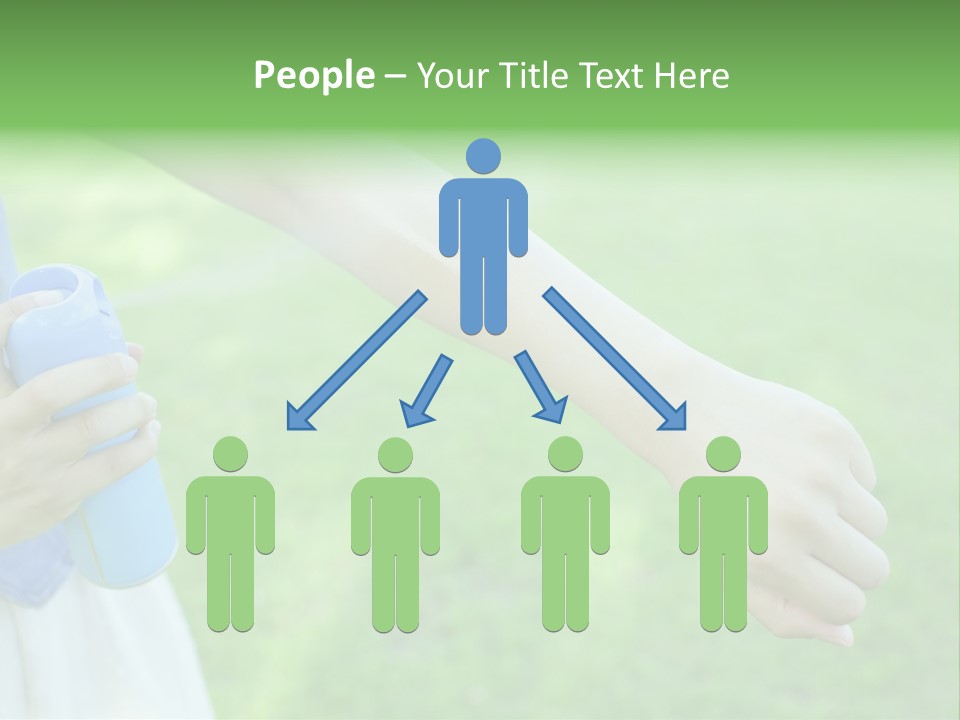 A Person Holding A Blue Object In Their Hand PowerPoint Template