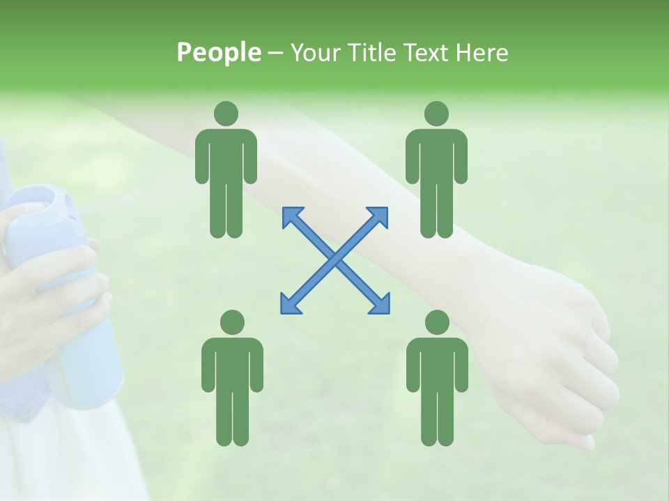 A Person Holding A Blue Object In Their Hand PowerPoint Template