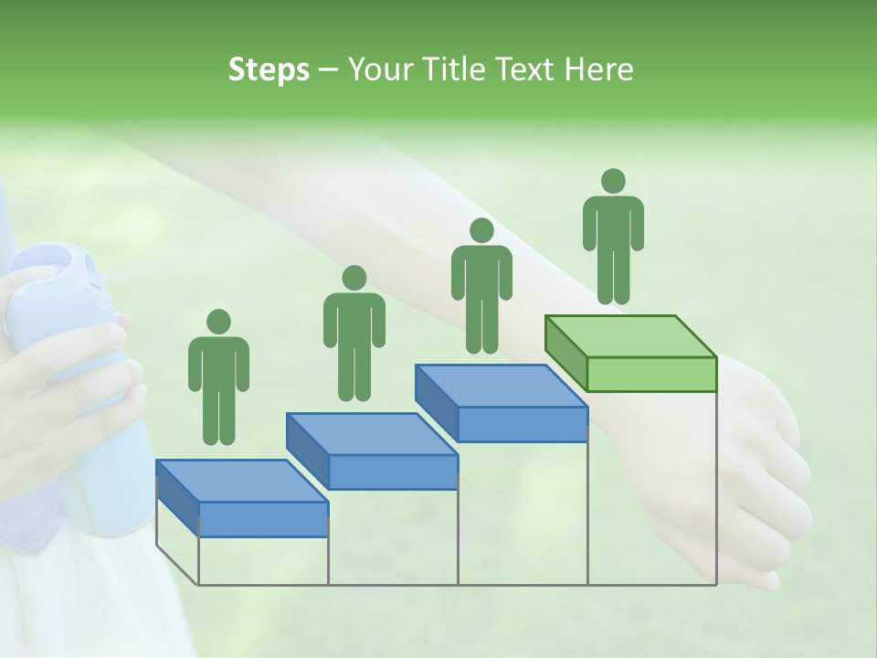 A Person Holding A Blue Object In Their Hand PowerPoint Template