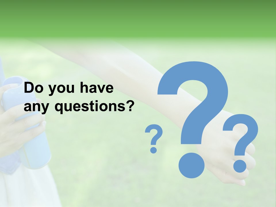 A Person Holding A Blue Object In Their Hand PowerPoint Template