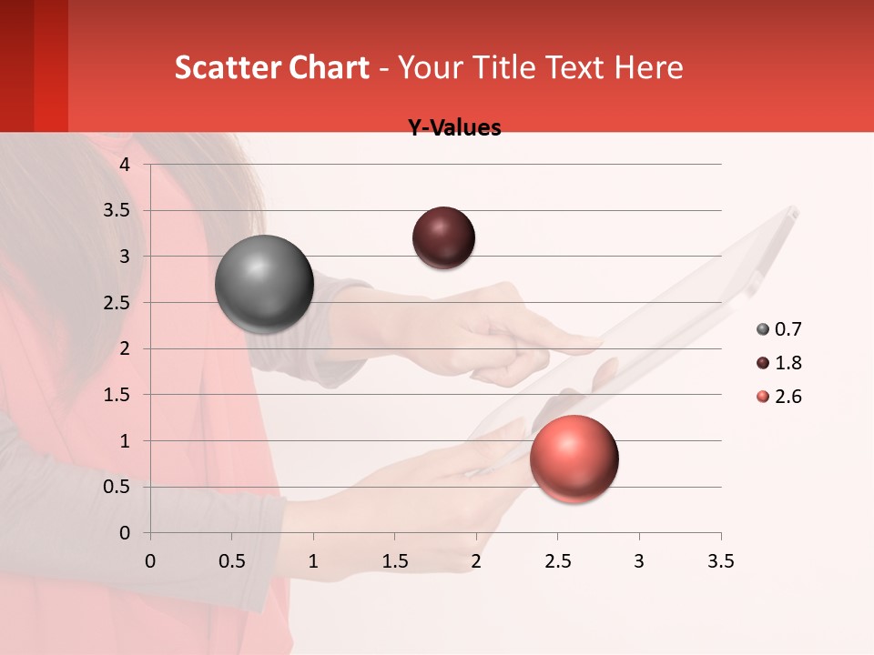 A Woman Holding A Tablet Computer In Her Hands PowerPoint Template