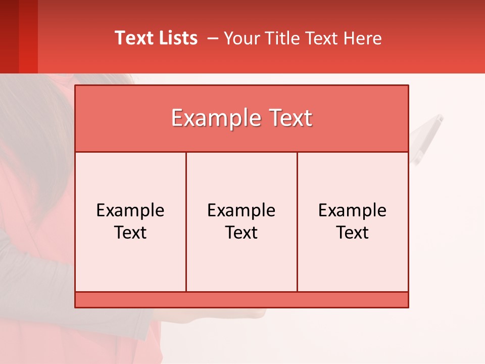 A Woman Holding A Tablet Computer In Her Hands PowerPoint Template