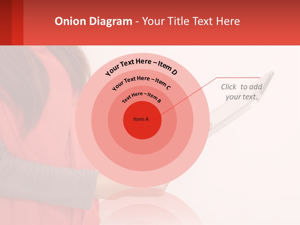 A Woman Holding A Tablet Computer In Her Hands PowerPoint Template