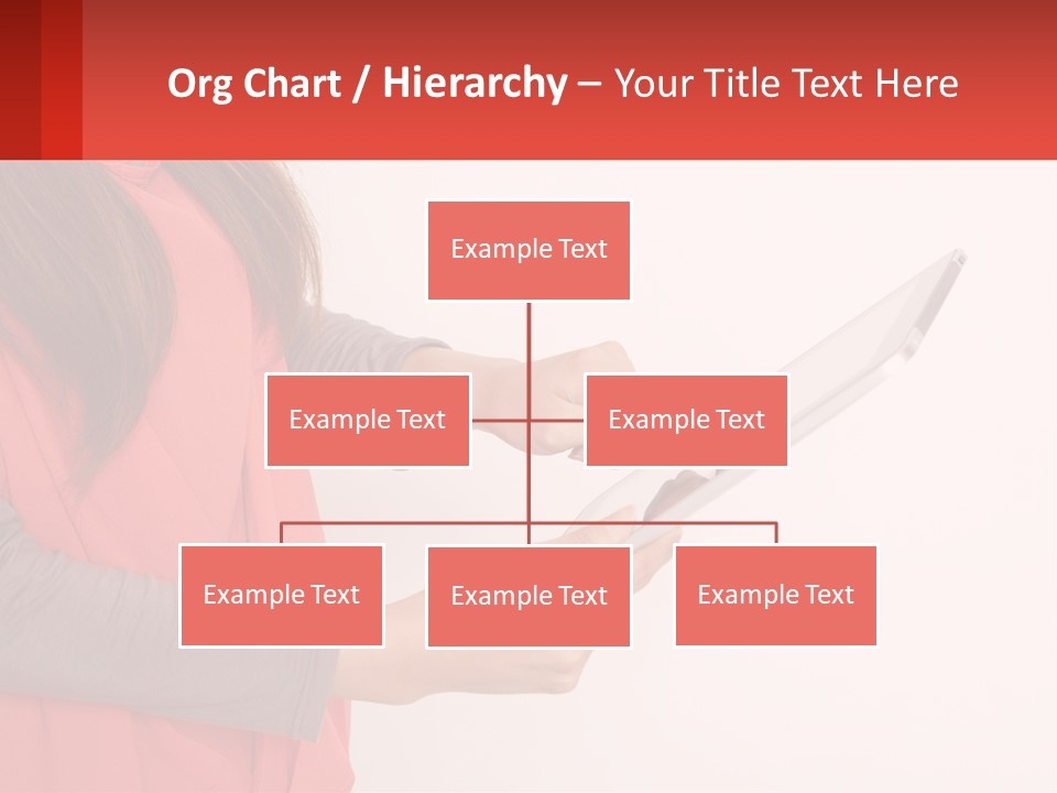 A Woman Holding A Tablet Computer In Her Hands PowerPoint Template