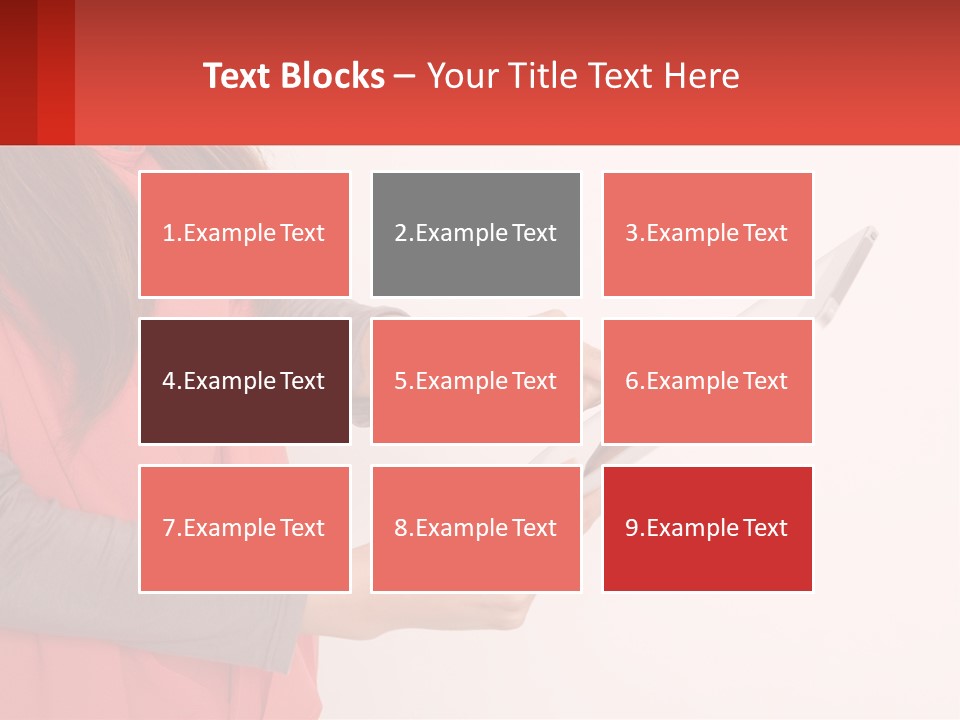 A Woman Holding A Tablet Computer In Her Hands PowerPoint Template