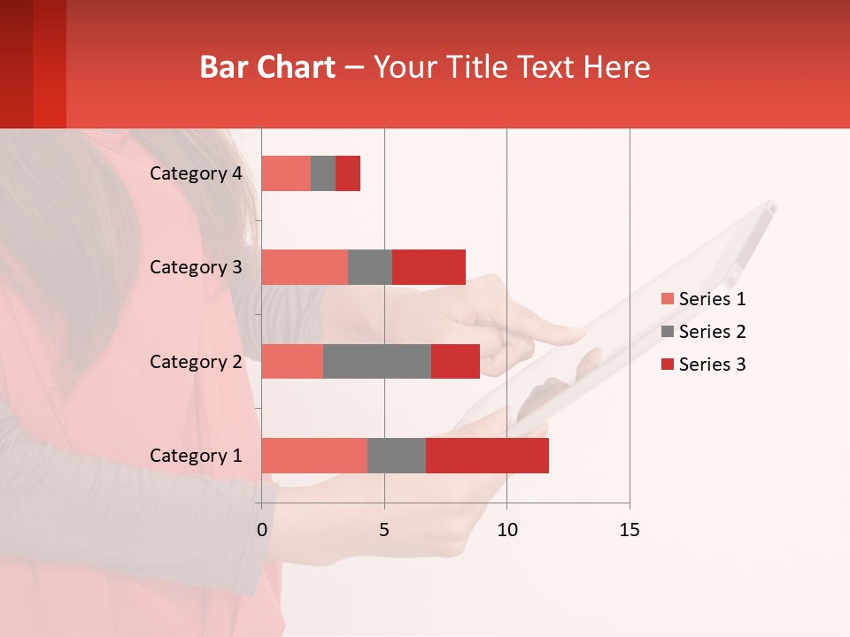 A Woman Holding A Tablet Computer In Her Hands PowerPoint Template