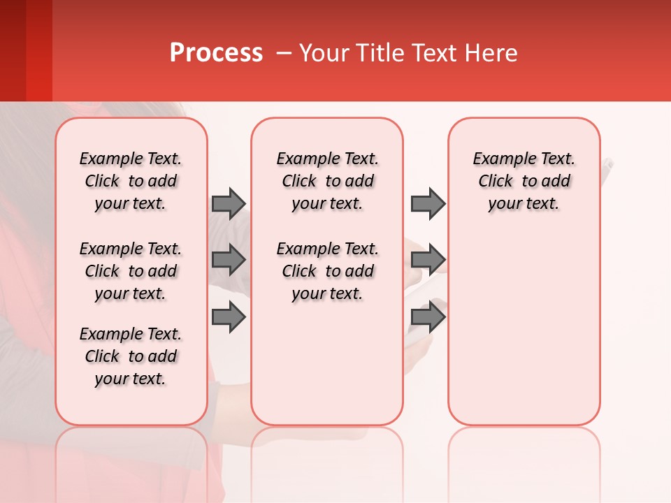 A Woman Holding A Tablet Computer In Her Hands PowerPoint Template