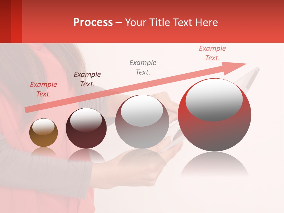 A Woman Holding A Tablet Computer In Her Hands PowerPoint Template