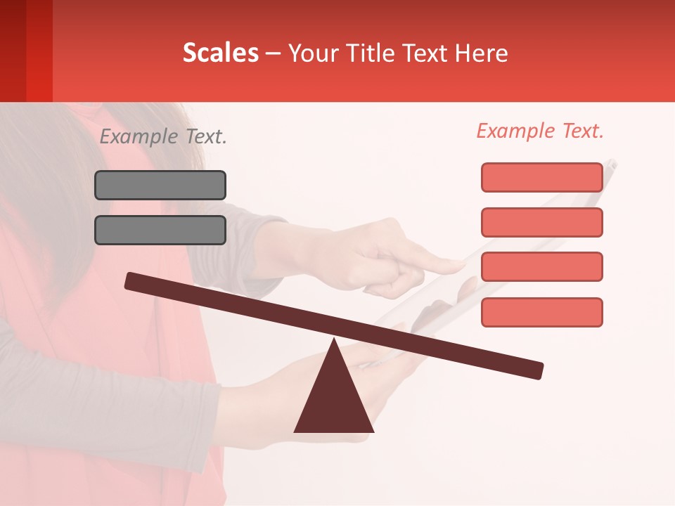A Woman Holding A Tablet Computer In Her Hands PowerPoint Template