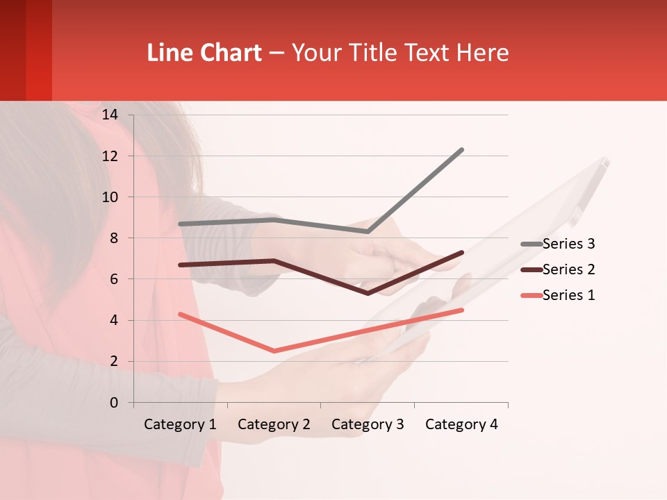 A Woman Holding A Tablet Computer In Her Hands PowerPoint Template
