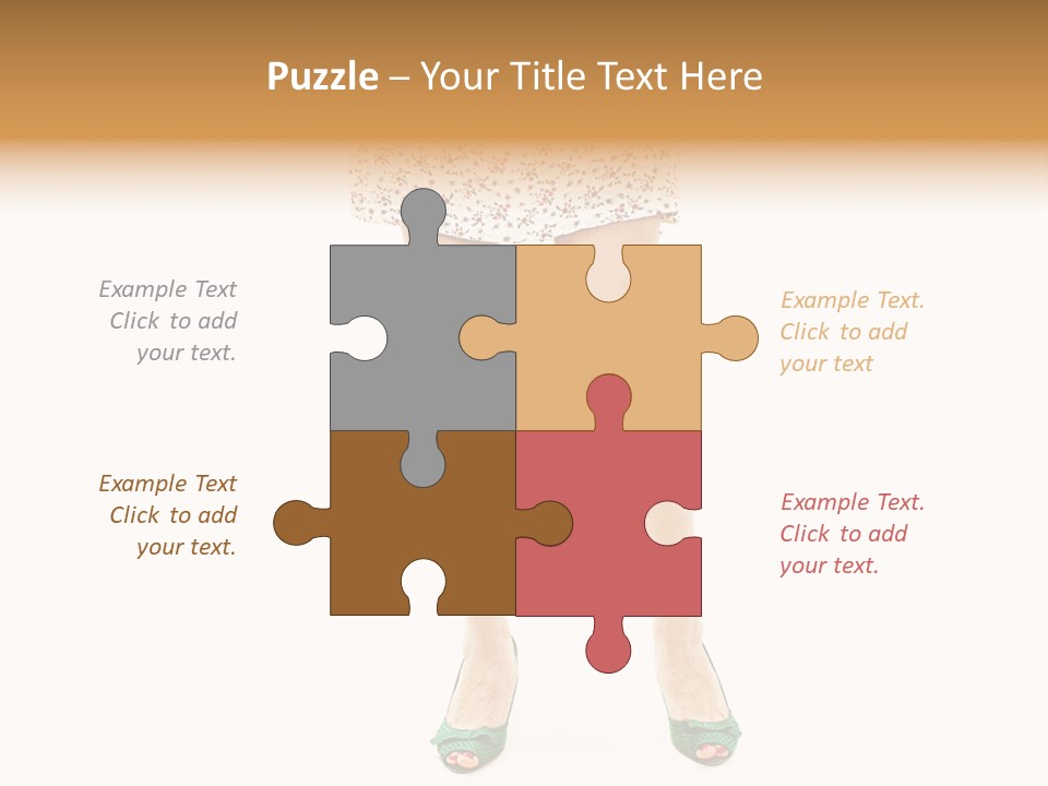 A Woman In A Dress Is Holding A Cell Phone PowerPoint Template