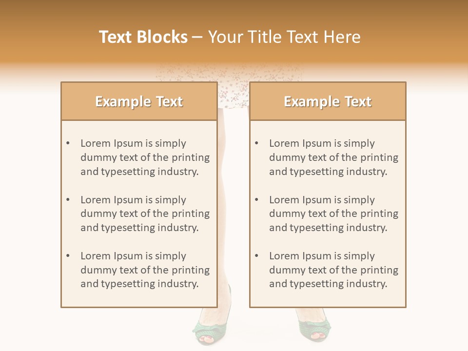 A Woman In A Dress Is Holding A Cell Phone PowerPoint Template