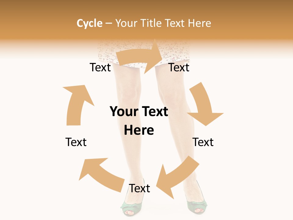 A Woman In A Dress Is Holding A Cell Phone PowerPoint Template