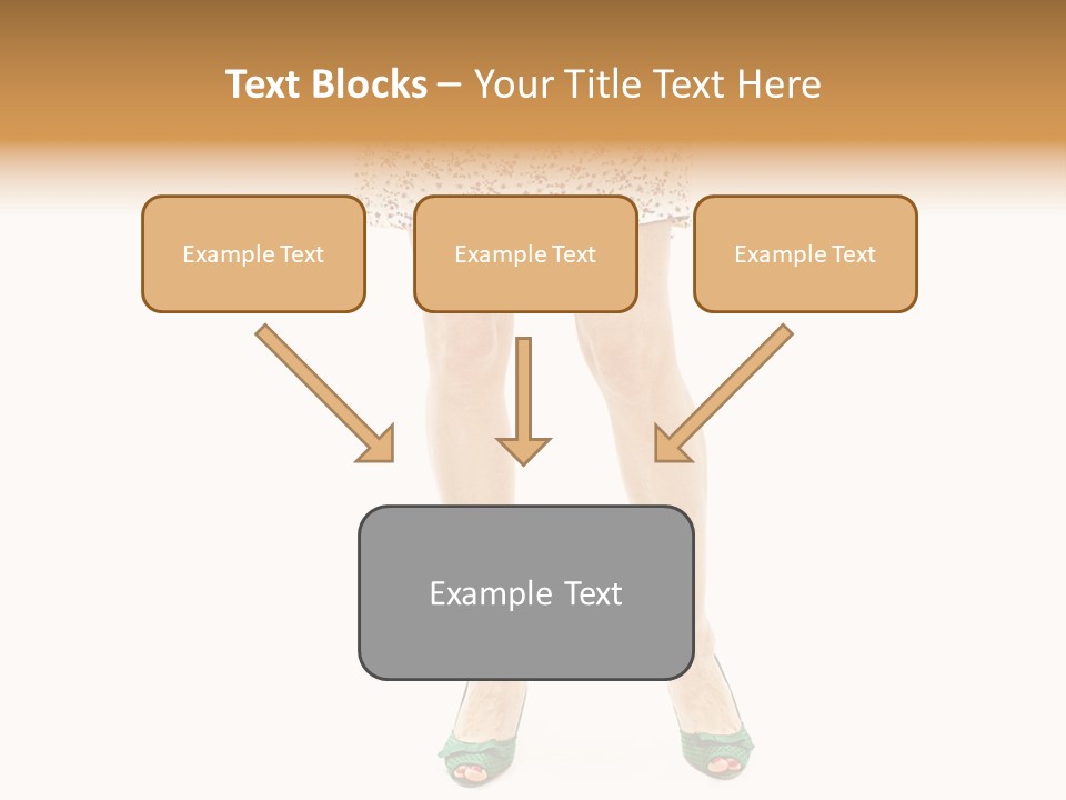 A Woman In A Dress Is Holding A Cell Phone PowerPoint Template