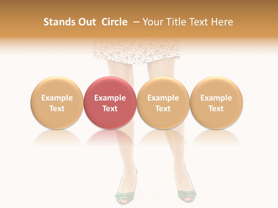 A Woman In A Dress Is Holding A Cell Phone PowerPoint Template