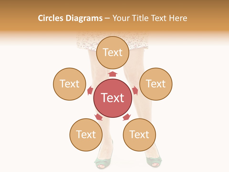 A Woman In A Dress Is Holding A Cell Phone PowerPoint Template