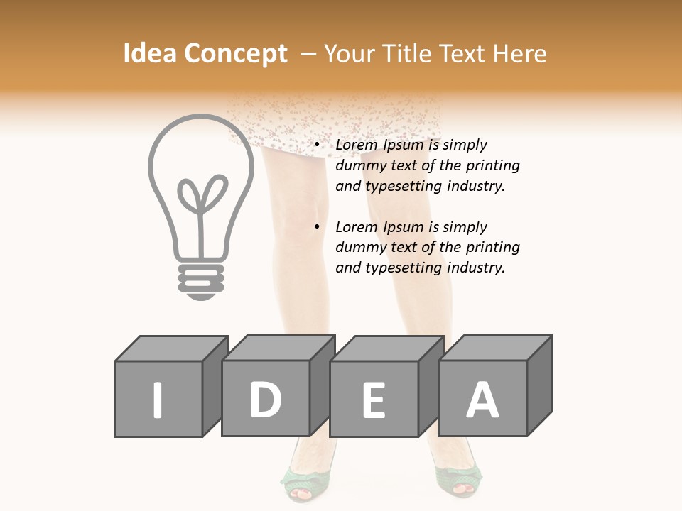 A Woman In A Dress Is Holding A Cell Phone PowerPoint Template