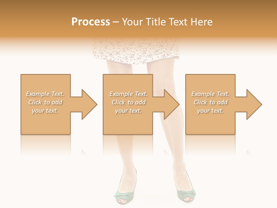 A Woman In A Dress Is Holding A Cell Phone PowerPoint Template