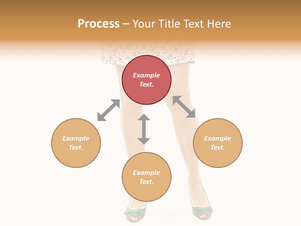 A Woman In A Dress Is Holding A Cell Phone PowerPoint Template