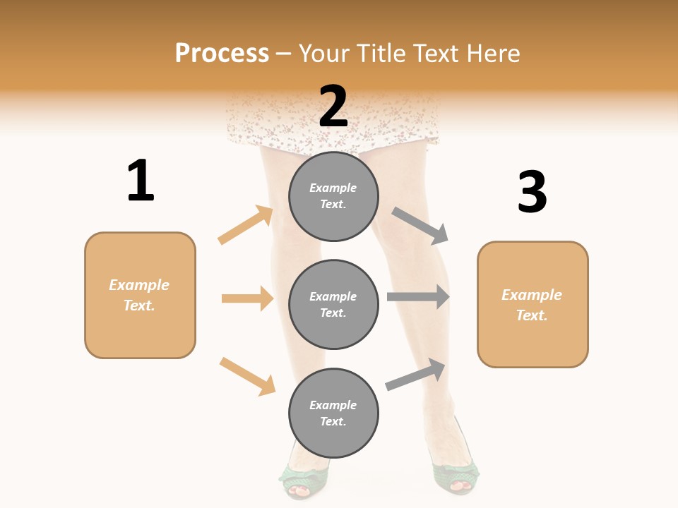 A Woman In A Dress Is Holding A Cell Phone PowerPoint Template