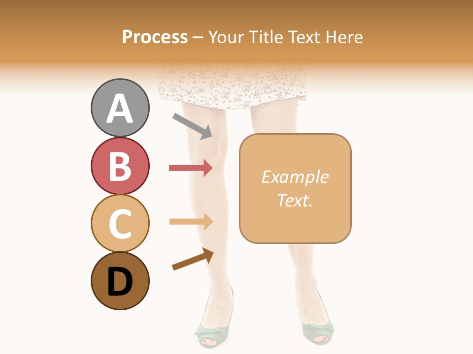 A Woman In A Dress Is Holding A Cell Phone PowerPoint Template