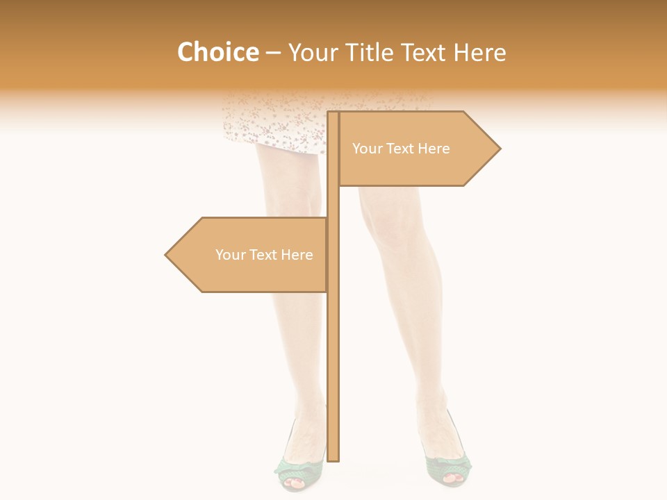 A Woman In A Dress Is Holding A Cell Phone PowerPoint Template