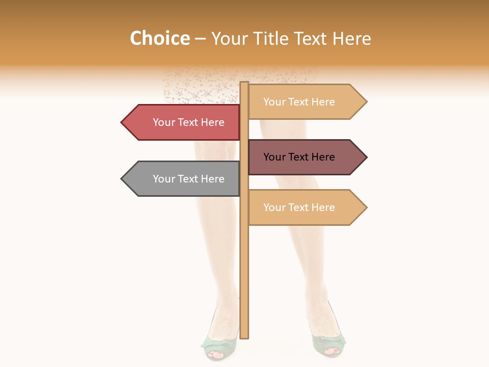 A Woman In A Dress Is Holding A Cell Phone PowerPoint Template