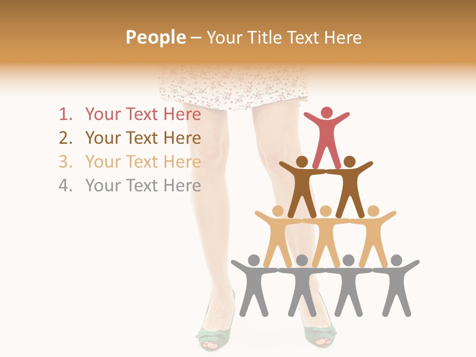 A Woman In A Dress Is Holding A Cell Phone PowerPoint Template