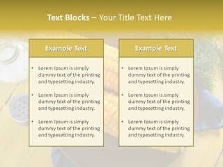 Corn On The Cob On A Plate With Salt And Pepper PowerPoint Template