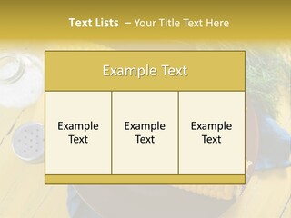 Corn On The Cob On A Plate With Salt And Pepper PowerPoint Template