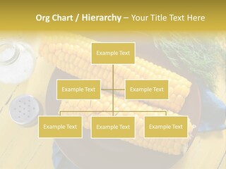 Corn On The Cob On A Plate With Salt And Pepper PowerPoint Template