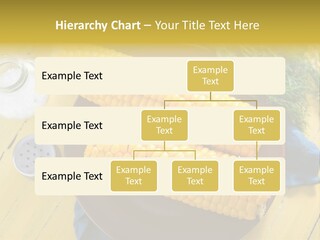 Corn On The Cob On A Plate With Salt And Pepper PowerPoint Template