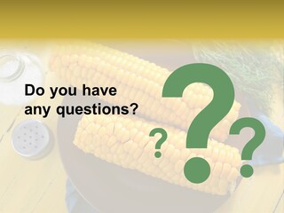 Corn On The Cob On A Plate With Salt And Pepper PowerPoint Template