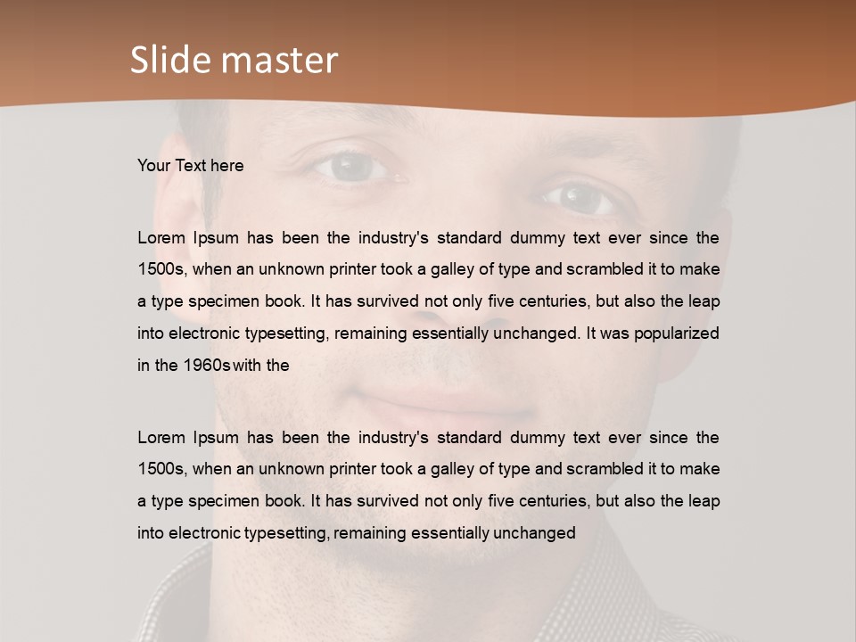 A Man In A Shirt Is Smiling For The Camera PowerPoint Template