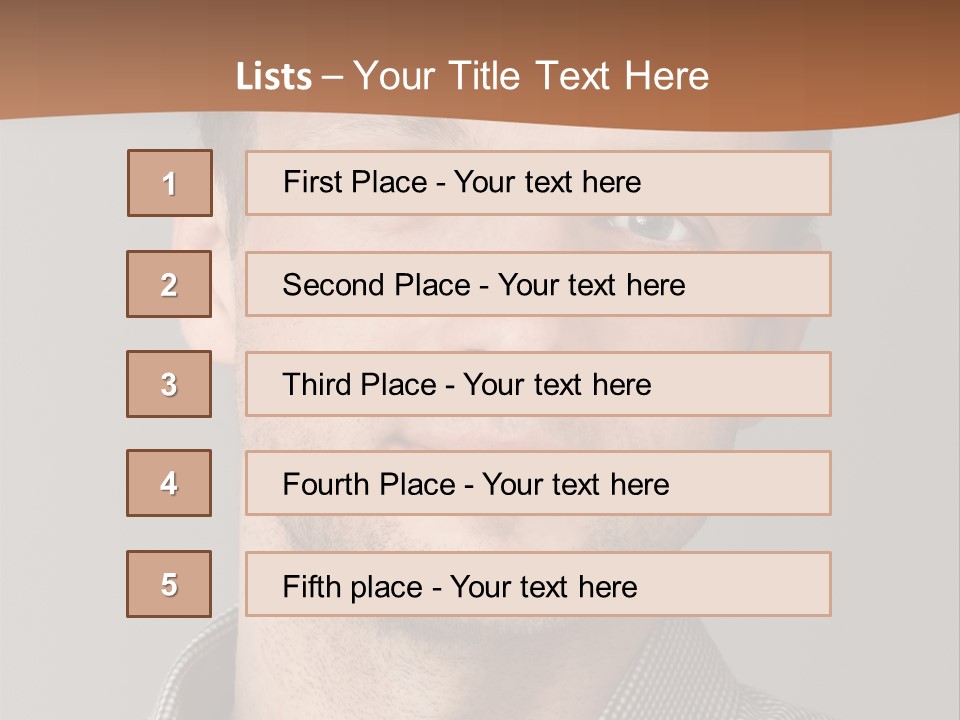 A Man In A Shirt Is Smiling For The Camera PowerPoint Template