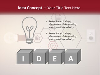 A Light Bulb Is Plugged Into A Power Outlet PowerPoint Template
