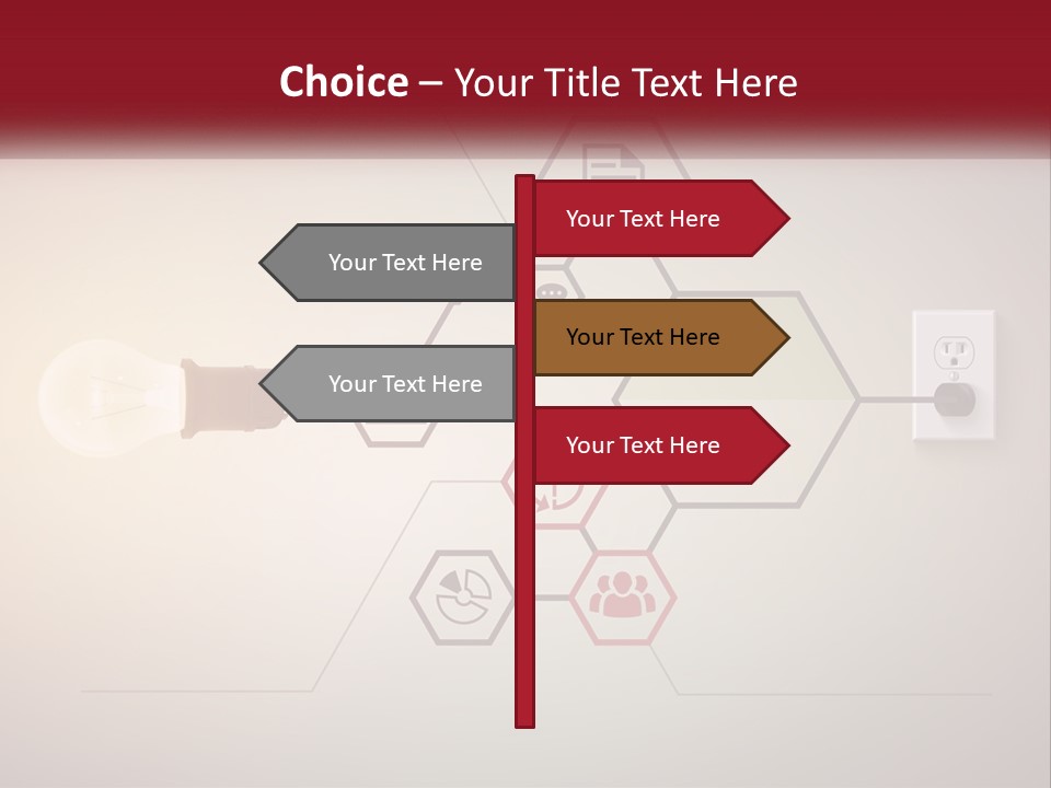 A Light Bulb Is Plugged Into A Power Outlet PowerPoint Template