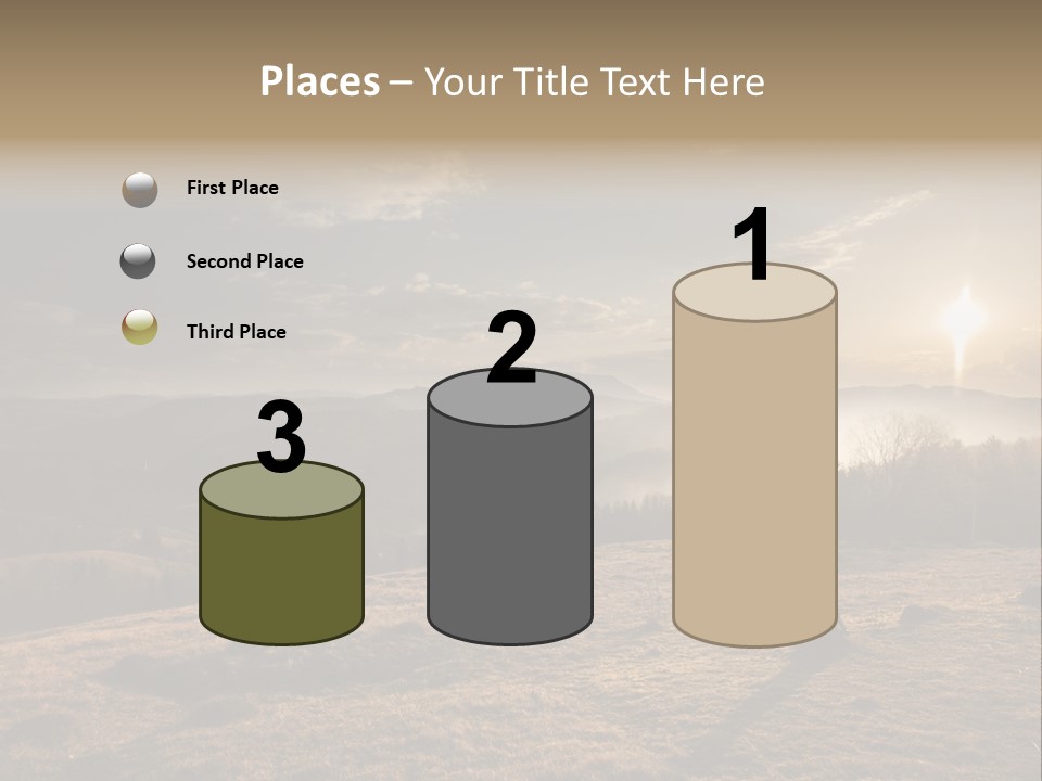 A Person Standing On Top Of A Hill With A Sky Background PowerPoint Template